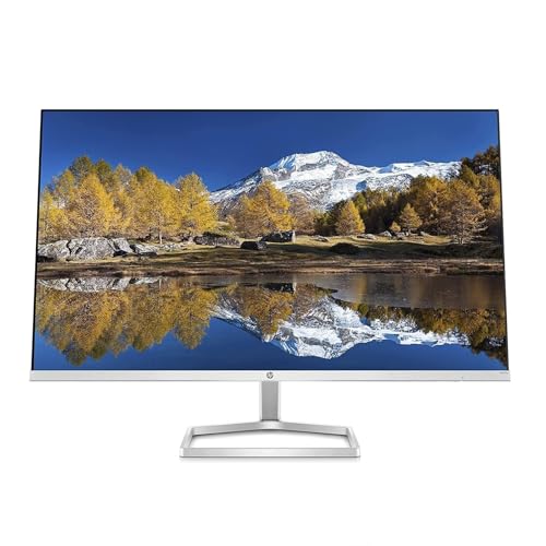HP M27fq Monitor, Ecran IPS QHD 27”, AMD FreeSync, Temps de Réponse 5ms Overdrive, Résolution 2560 x 1440p, Micro-Edge, Anti-reflets, DisplayPort, HDMI, Inclinaison Réglable, Argent