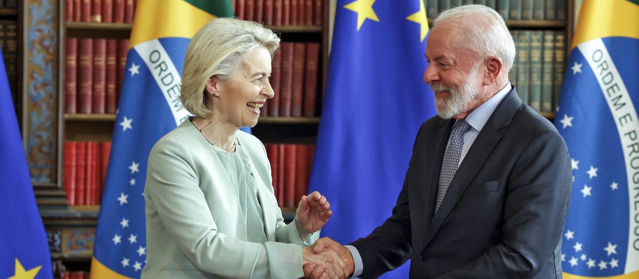 Ursula von der Leyen et Lula da Silva.