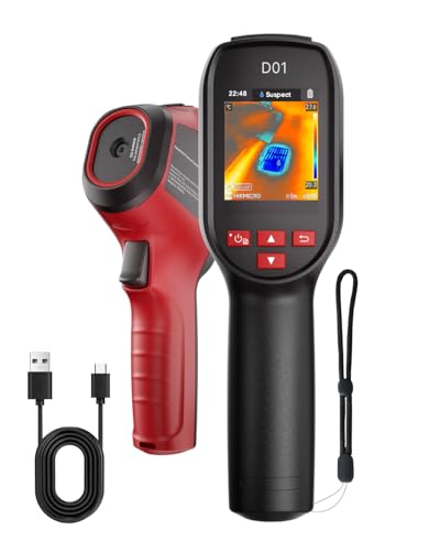HIKMICRO D01 Telecamera Termica, Risoluzione SuperIR 240x240, SuperScene, Telecamera Termica con Risoluzione IR di 96x96, Batteria da 3350mAh per 11 ore di autonomia, Registrazione di Foto e Video