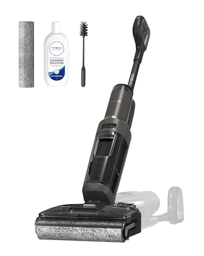 Tineco FLOOR ONE i6 Stretch, Aspirapolvere e Lavapavimenti 2 in 1, 20 000Pa, Design Piatto 180°, Anti-Groviglio, Autopulente, Asciugatura 85℃, 40 Min Autonomia, Batteria Pouch Cell