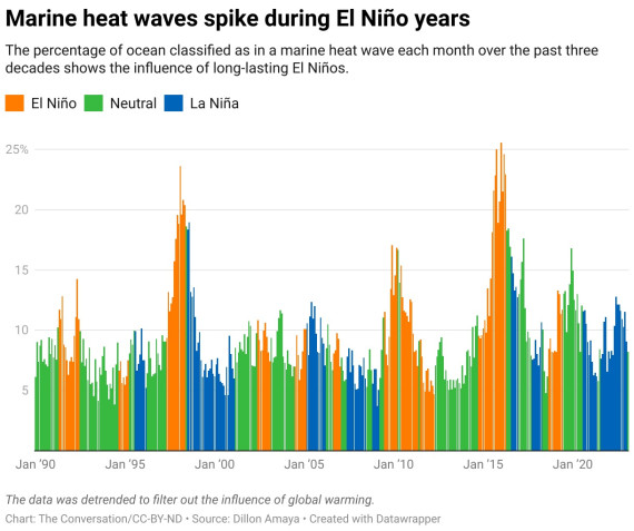 ondate calore marine el niño ondate calore marine el niño